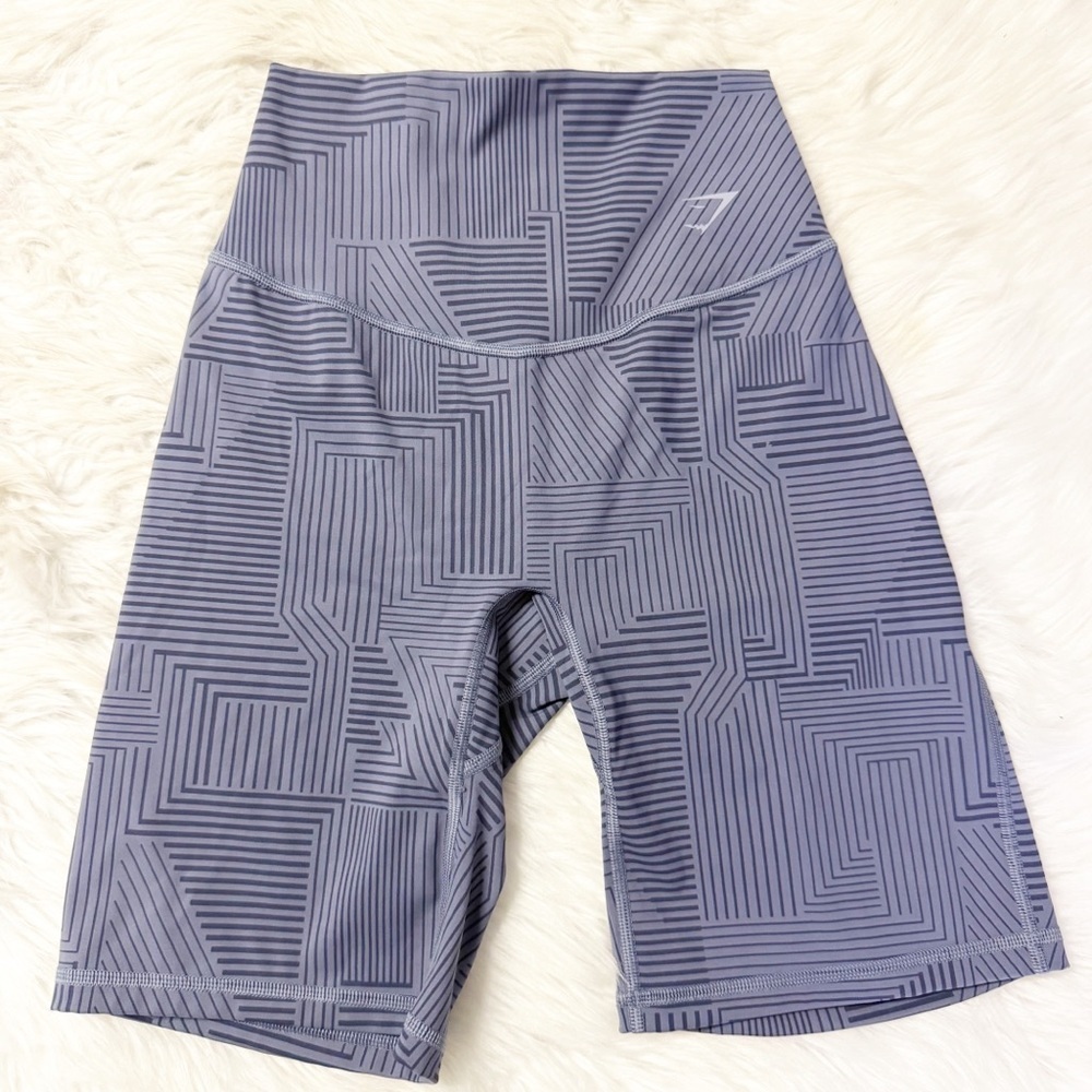 Gymshark Elevate Cycling Shorts – Gray Pattern – Size XS (No Tag)